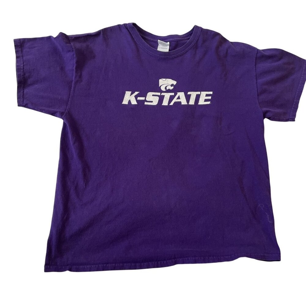 K-State Wildcats Purple T-Shirt Size XL Tailgate 2012 Gildan 100% Cotton